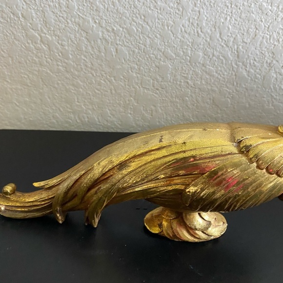 2 Vintage MCM Gold Gliding Peacocks Collectible Table Sculpture 13 1/4”& 8”H - Picture 15 of 16